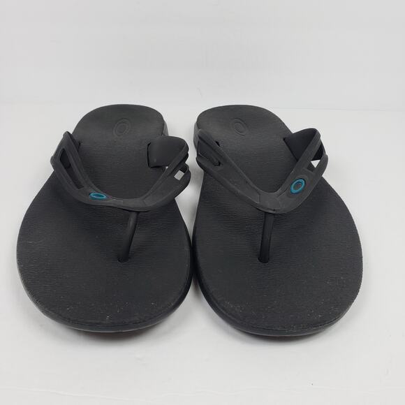 Oakley Ellipse Mens Size 13 Black Slip On Casual Thong Flip Flop Sandals main image 6